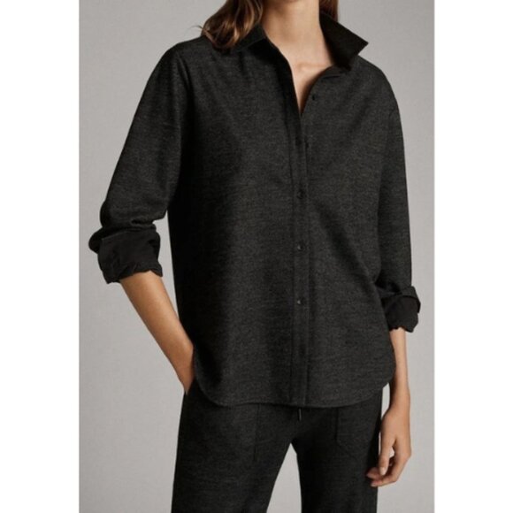 Massimo Dutti Tops - Massimo Dutti Dark Gray Long Sleeves Button Down Shirt Size Medium